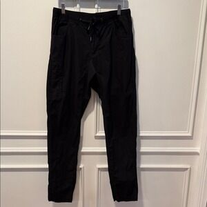 BYLT Premium Basics Women's Joggers Size L Black Cargo Pockets Drawstring Cotton